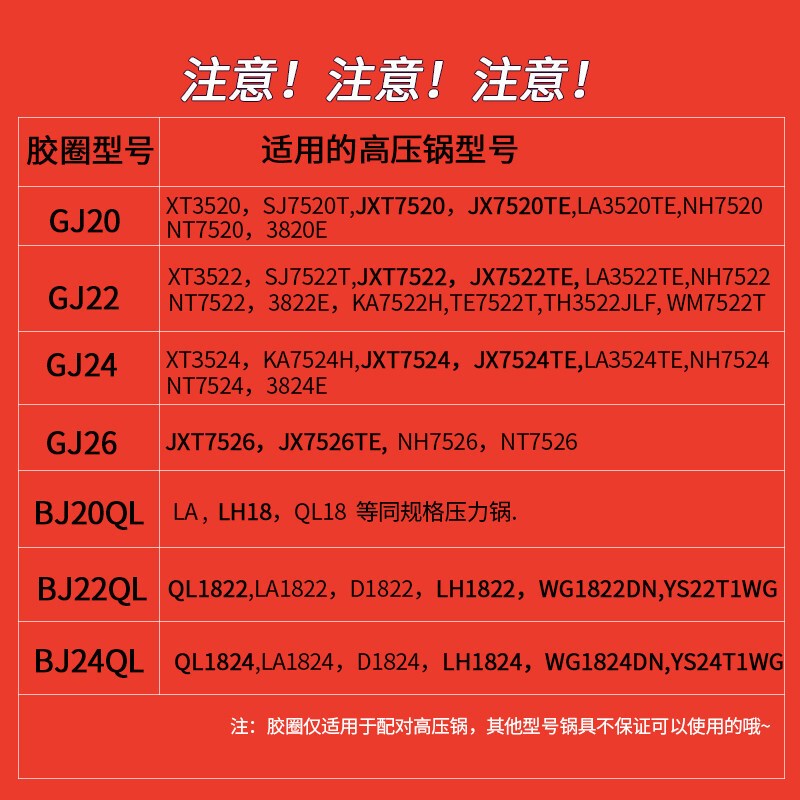 爱仕达高压锅密封圈各型号原装不锈钢铝合金压力锅硅胶圈橡胶皮圈垫圈可选 24厘米铝高压锅锅底钢印A22适用GJ24