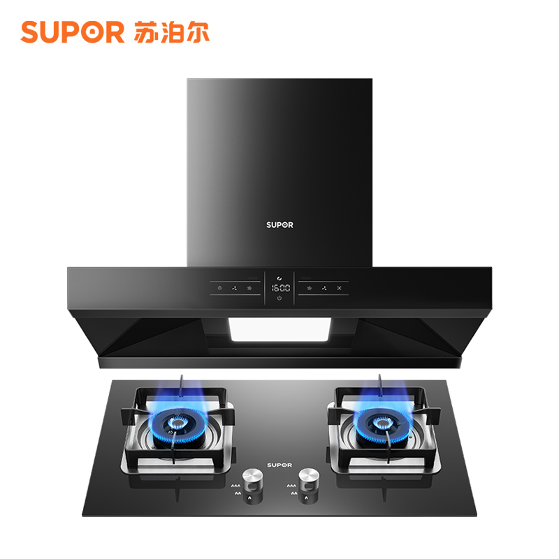 苏泊尔(SUPOR)NE86+B30抽吸油烟机燃气灶烟灶套餐套装 双翼瞬吸挥手智控自动清洗24立方(天然气)高清大图