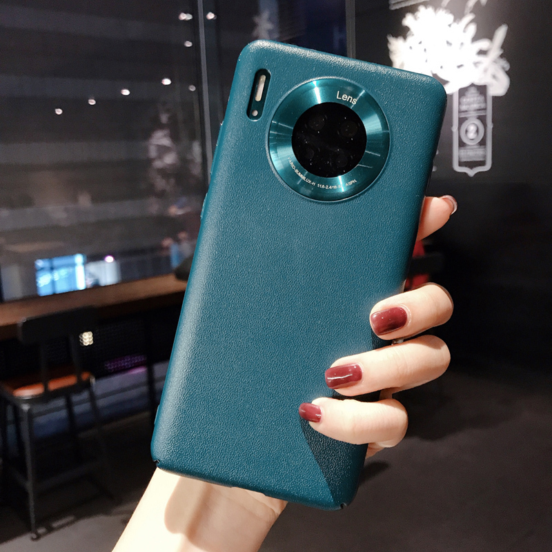 适用华为mate30pro手机壳5g限量版素皮mate30简约超薄男女款硬壳真