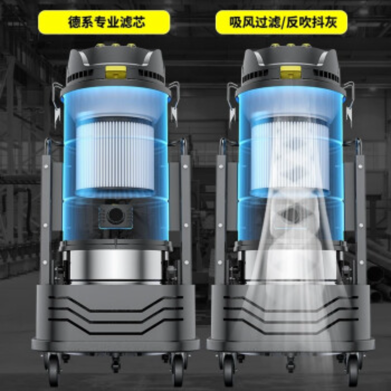 博赫尔(POHIR)工业吸尘器2.2KW 50L 反吹型工业吸尘器大功率工厂车间粉尘工业专用大吸力吸水吸尘器220v高清大图