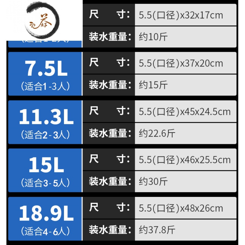 haoyangdao纯净矿泉水桶装水家用饮水提水桶