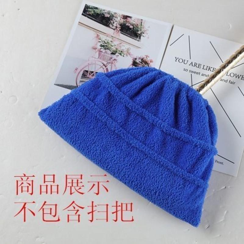 家用扫把套布多功能拖地把吸水头发除尘干湿两用懒人替换清洁布套 蓝色(1个装) 松紧口[普通款]
