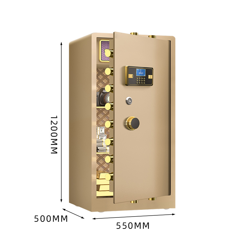 臻远ZY-NW-BXGS-57全钢实心保险柜办公防盗保险箱 高120cm金色电子款高清大图