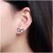 E049 Women silver plated earring 镀925纯银耳钉时尚创意耳环女