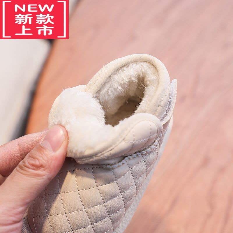 可莉允宝宝雪地靴加绒防水靴子小童冬季鞋子小棉鞋儿童防滑女童雪地棉q2图片