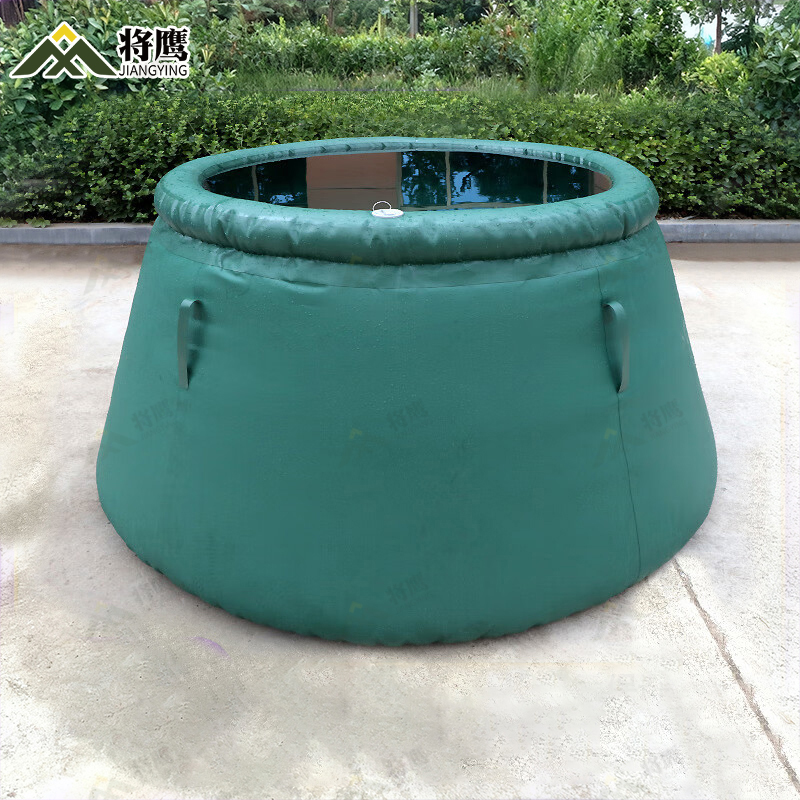 将鹰 软体储水罐 野外便携折叠贮水袋水囊蓄水袋 2吨含盖绿色JY-1006S-02高清大图