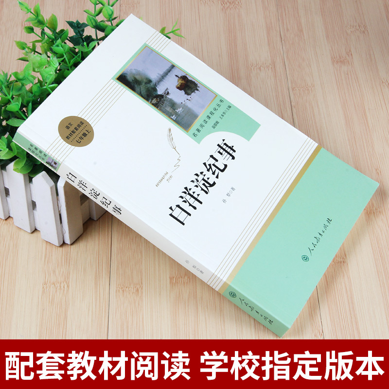 [醉染正版]白洋淀纪事七年级阅读书正版原著初中生阅读人教版全本无删减单本阅读孙犁的白洋淀记事人民教育出版社原版初一课外读高清大图