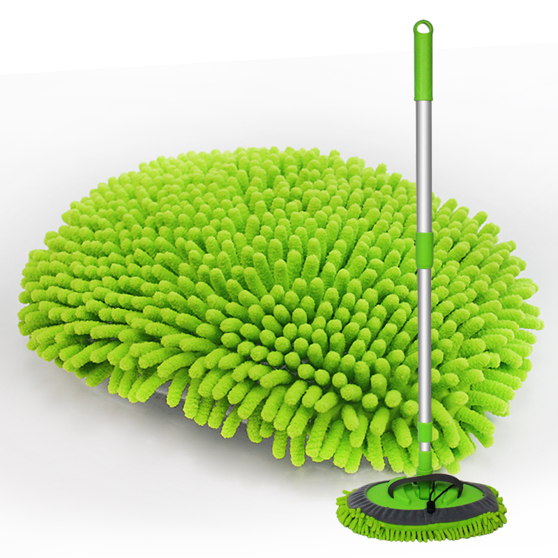 汽车洗车拖把专用伸缩式洗车刷子软毛长柄除尘掸擦车蜡拖刷车工具