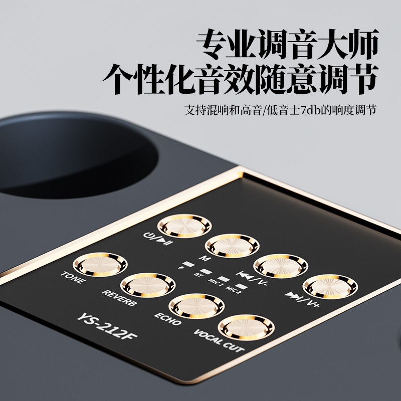 讯迪家庭ktv话筒音响一体麦克风k歌套装家用唱歌机音响卡拉ok设备唱k神器连接电视版声卡无线蓝牙全民专用