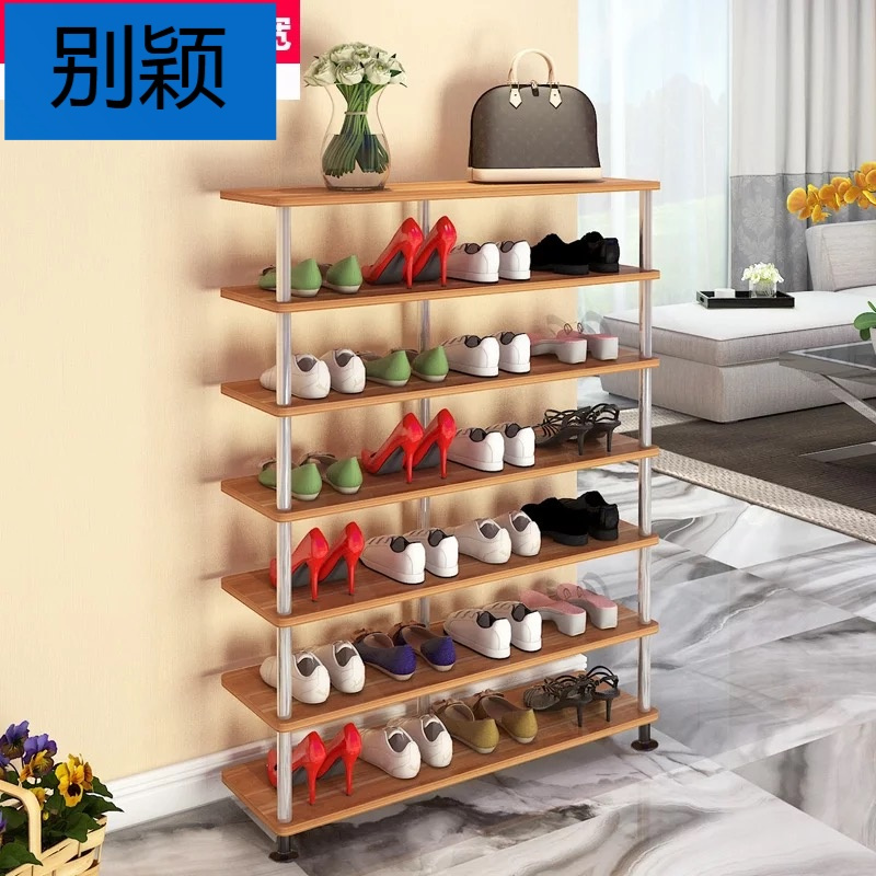 别颖虎督 简约现代不锈钢鞋架简易家用储物架防尘多层经济型收纳鞋架