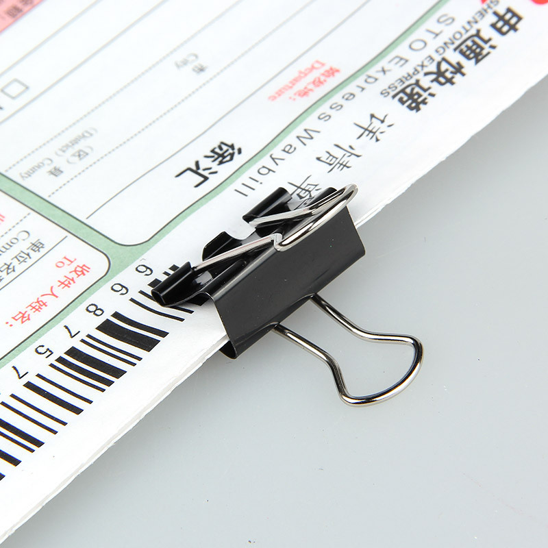 三木(SUNWOOD) 2024 黑色筒装长尾票夹 1筒48只装(单位:件)