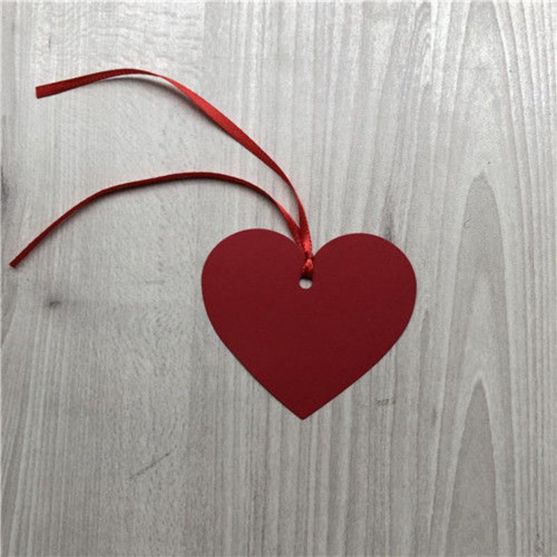 情人七夕空白爱心形小卡片书留言结婚庆礼桌卡心愿墙吊卡挂绳贺卡