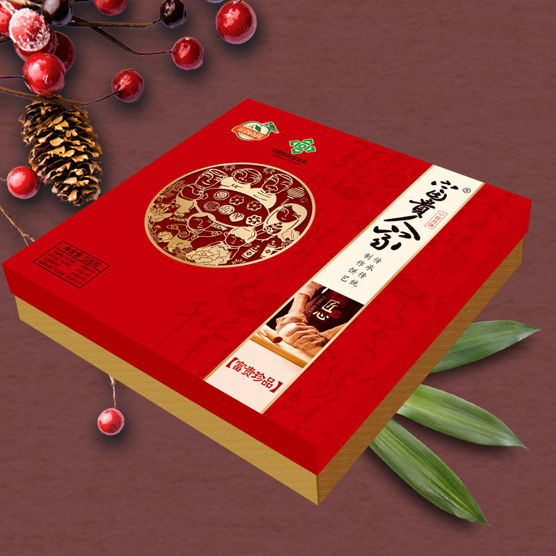 富贵人家 富贵珍品广式月饼520克礼盒