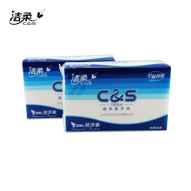 洁柔(C&S) JC005-20A 225*222mm单层200张/包 20包/箱 箱 擦手纸高清大图