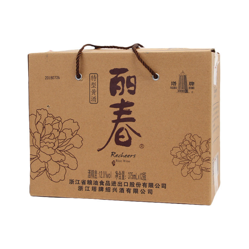 塔牌六星丽春酒375ml*12瓶箱装酒手工冬酿老酒花雕酒绍兴黄酒特产