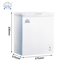 冰熊 138升 冷藏冷冻转换家用商用节能小冰柜迷你卧式一级能耗小型变温冷柜