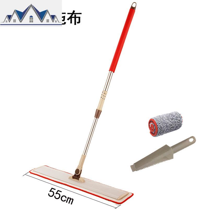 拖把平板家用一拖净瓷砖木地板拖铝合金大号加长平板懒人拖把 三维工匠图片