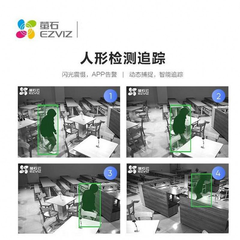 萤石监控摄像头官方旗舰店莹石(64G内存卡)云家用手机远程无线360度全景室外
