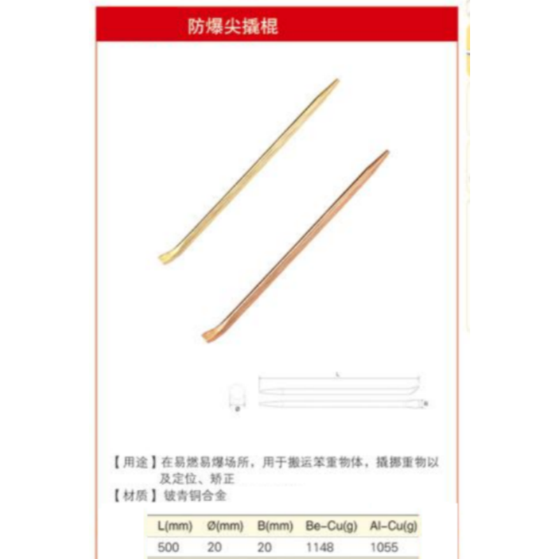 四凯铍青铜尖撬棍SK-OS-181把高清大图