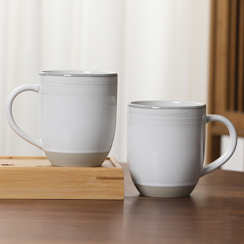 苏氏陶瓷(SUSHI CERAMICS)暗纹马克杯咖啡杯夏天凉水杯牛奶杯陶瓷杯子2个装高清大图