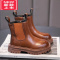 可莉允女童鞋马丁靴2022年秋冬新款儿童靴子加绒短靴秋季二棉中大童鞋子