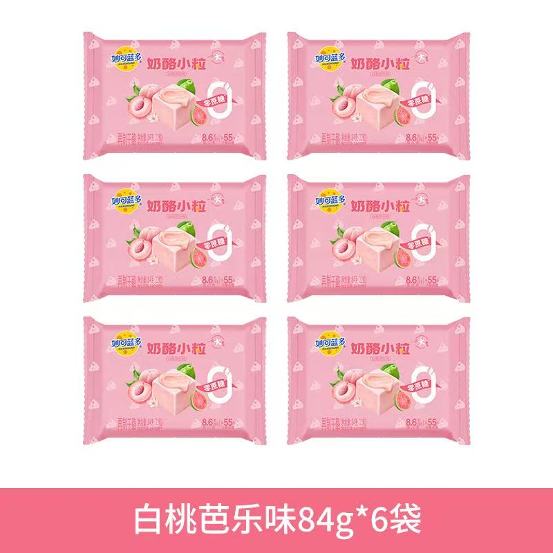 妙可蓝多奶酪小粒(白桃芭乐味)84克*6袋