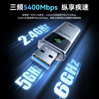 绿巨能 W203 WIFI6无线网卡USB 5400M千兆三频 货期1周