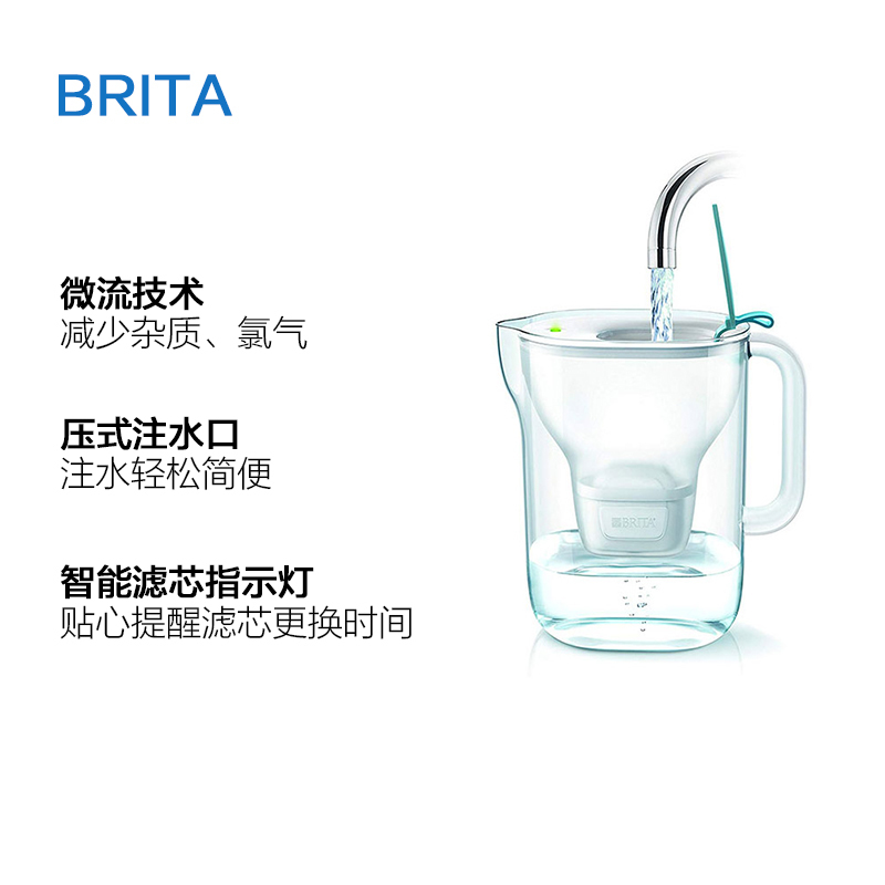 BRITA碧然德STYLEXL3.6L智型滤水壶 净水器 蓝色