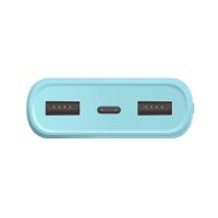 铁达信迷你充电宝X-100CR蓝色10000毫安小巧便携大容量轻薄移动电源适用于华为苹果可携带上飞机