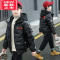 可莉允儿童装男童冬装免洗棉衣亮面外套2022新款中大童男孩夹棉加厚棉袄棉服