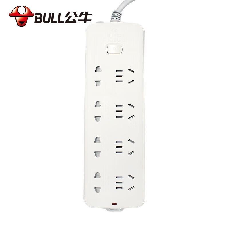 公牛(bull)GN-S1440带挂孔4位 总控全长3米 带儿童保护门(H)