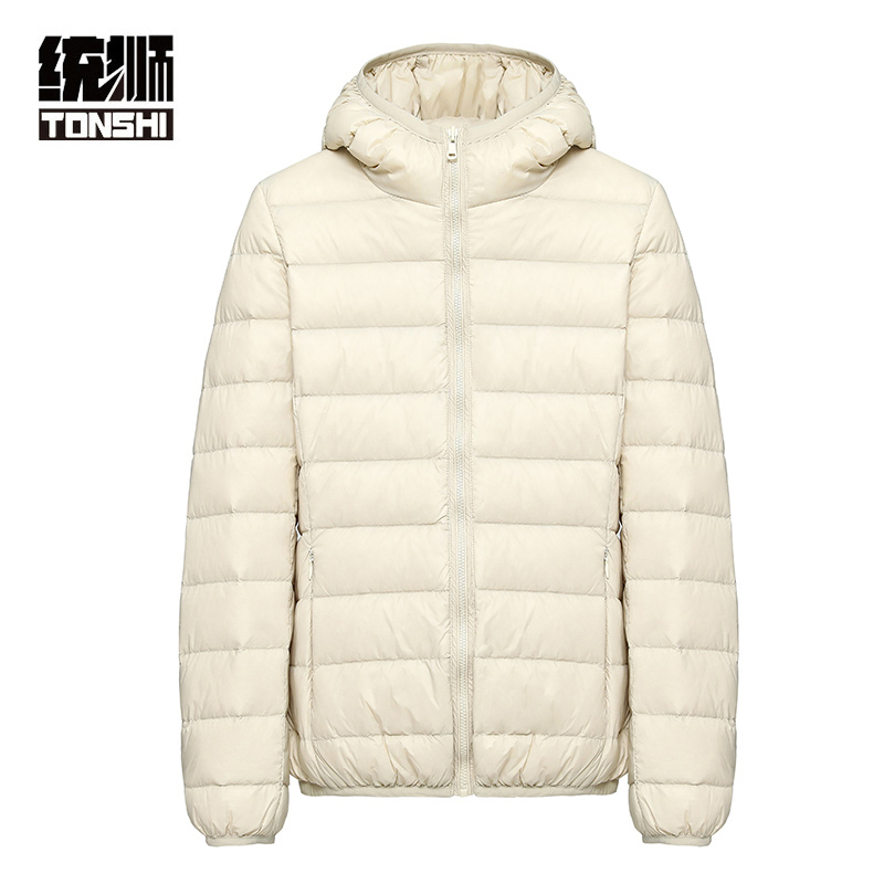 统狮女士短款羽绒服 A104 件 米白 S