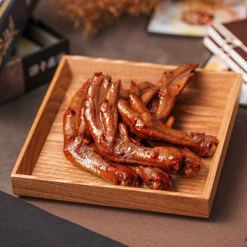 [周黑鸭_锁鲜]气调盒装卤鸭掌245g*3 武汉特产休闲零食鸭肉类卤味小吃
