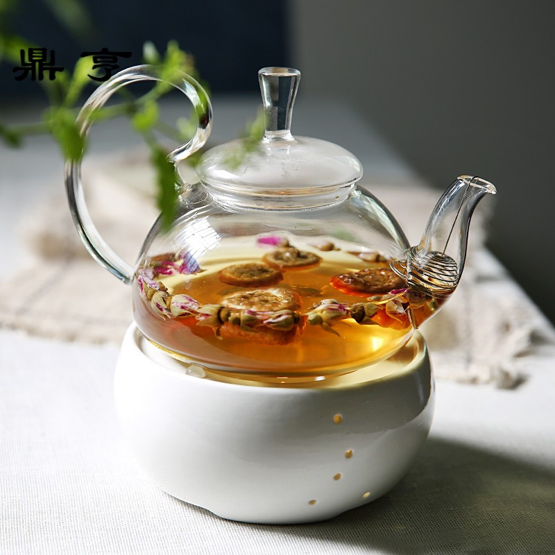 鼎亨那些时光 陶瓷蜡烛加热底座 花茶壶加热炉水果茶壶套装花茶具