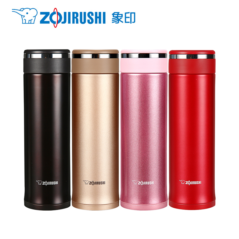 象印(ZO JIRUSHI)保温杯SM-JZ48 480ml 进口不锈钢真空保温保冷杯直身防漏办公水杯子 粉色