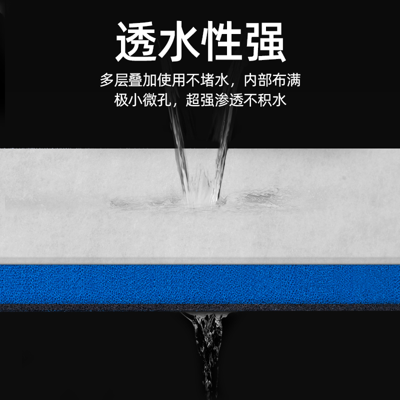 鱼缸过滤棉超净水生化棉加厚高密度净化白棉鱼池过滤材料器海绵高清大图