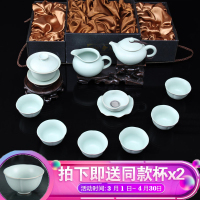 唐宏坊 汝窑功夫小茶杯陶瓷茶盏茶碗家用品茗杯白瓷主人杯青花瓷泡茶