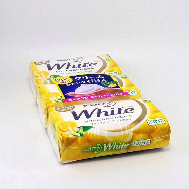 花王家用洗衣肥皂天然植物柑橘泡沫香皂 香皂130g*3块高清大图