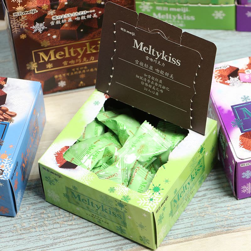 明治(meiji) 雪吻草莓巧克力62g(可可夹心朱古力糖果休闲零食)【价格