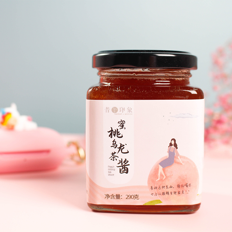 蜜桃乌龙茶酱罐装手工冲饮不添加非气泡水喝的冷泡茶白桃水果茶酱