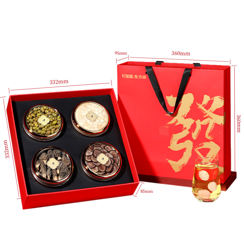 120g四拼大發礼盒E 石斛 鹿茸 羊肚菌长白山西洋参片花旗参大片软支西洋参切片官方旗舰店高清大图