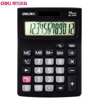 得力(deli)1519A桌面型计算器 双电源商务办公计算机 12位屏显 桌上办公计算器 财务用品