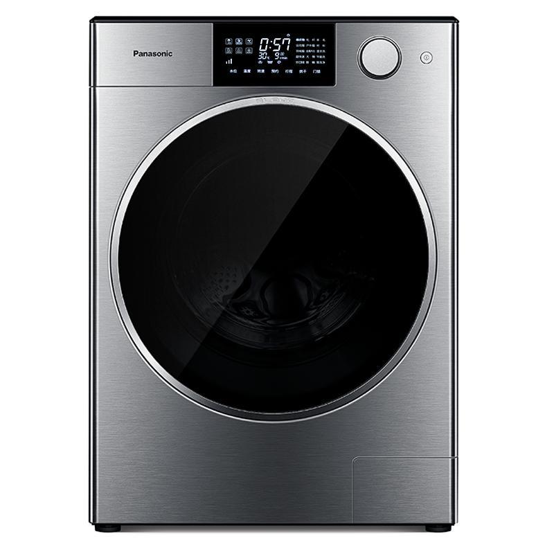 松下(Panasonic)XQG100-P1D 10公斤 ALPHA系列 APP智控 光动银 洗烘一体滚筒洗衣机