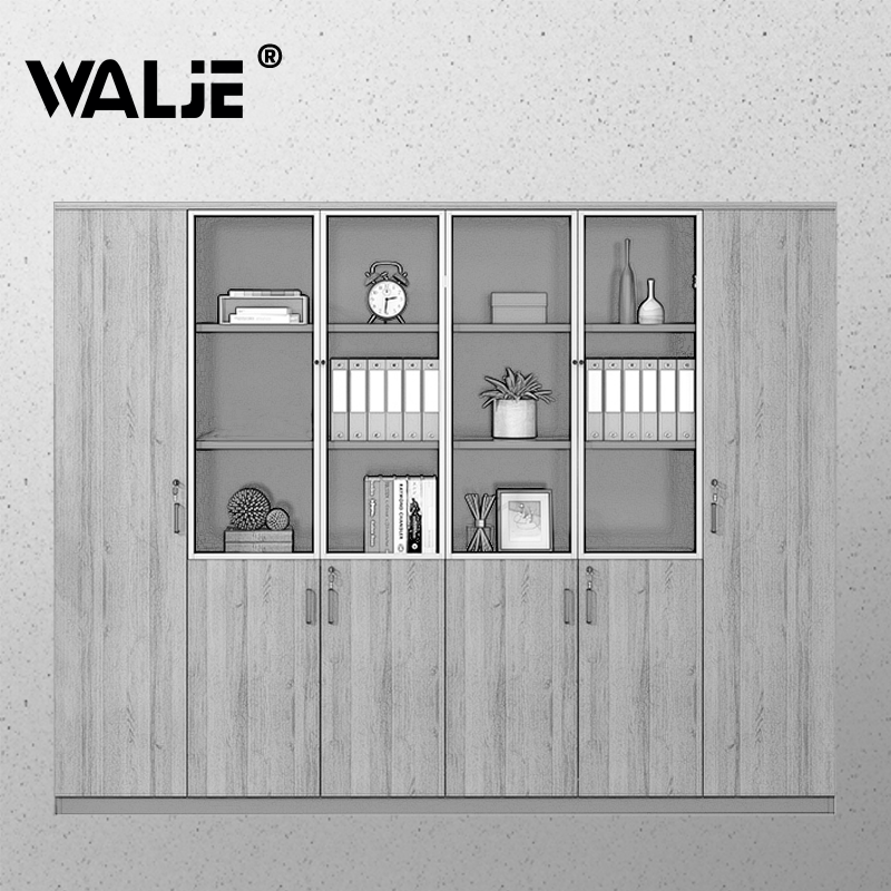 walje000140资料柜六门木质文件柜