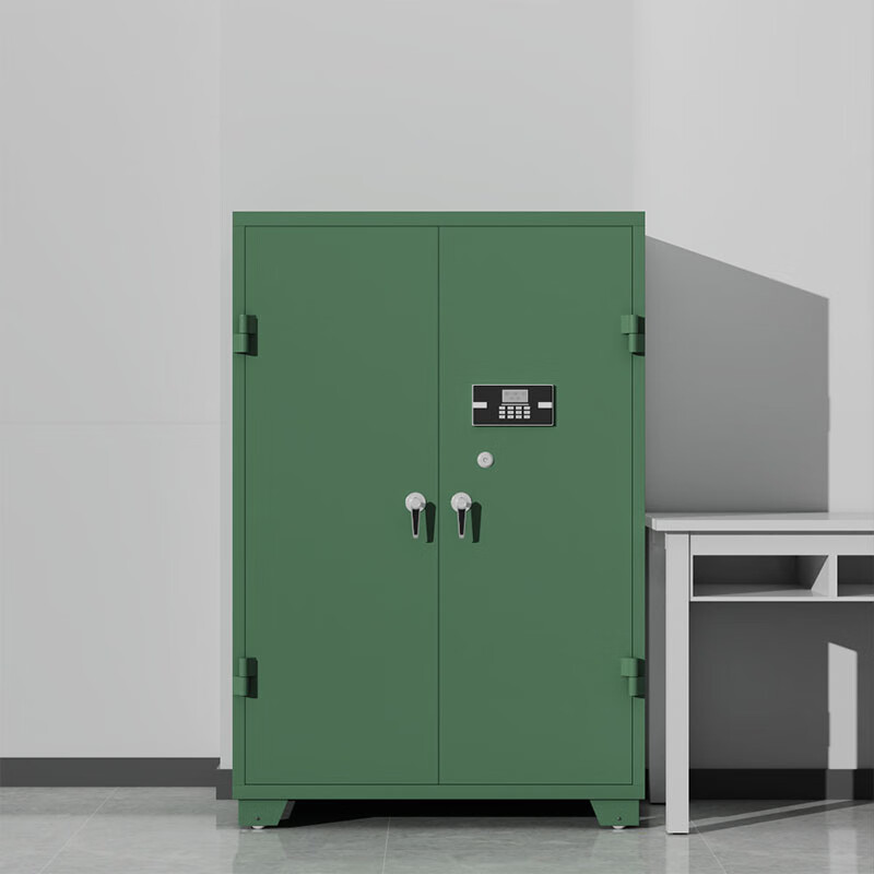富路达加厚款军绿色钢制存放柜密码锁1.5米高高清大图