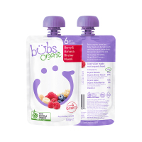 澳洲贝儿Bubs Organic婴幼儿有机果泥(覆盆子+香蕉)果泥120g 6月+ 宝宝辅食营养早餐零食