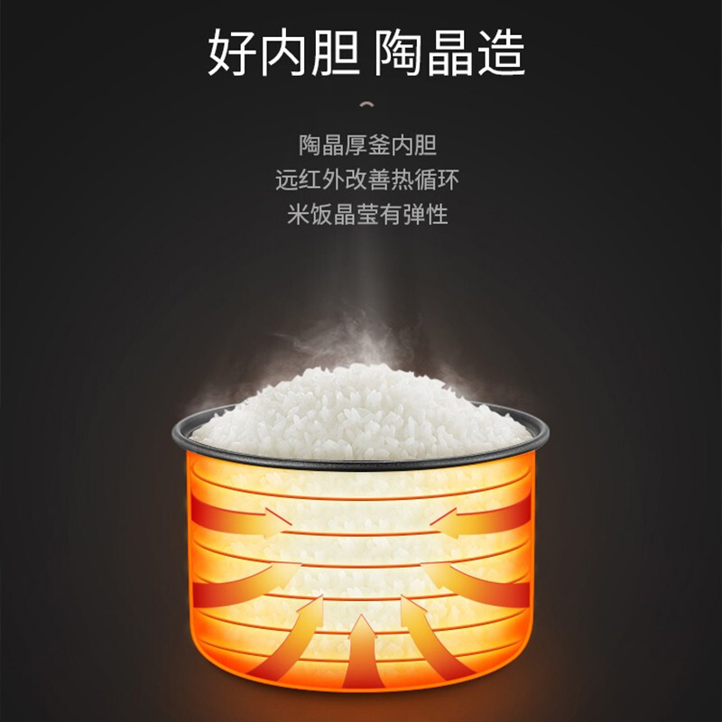 苏泊尔(SUPOR)电饭锅电饭煲1.6L小容量迷你饭煲 白色底盘加热SF16YA22