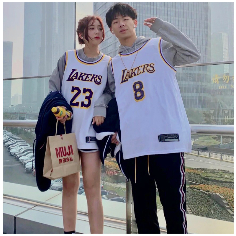 湖人队23号詹姆斯球衣男女学生韩版嘻哈情侣篮球服外穿背心