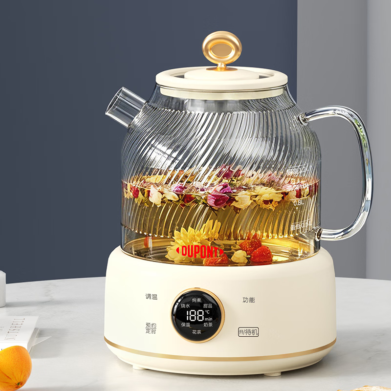 杜邦养生杯PYS-KY0712 1.2L液体加热器 白色智能温控便携设计 400mm轻巧机身 1.24kg简约时尚高清大图
