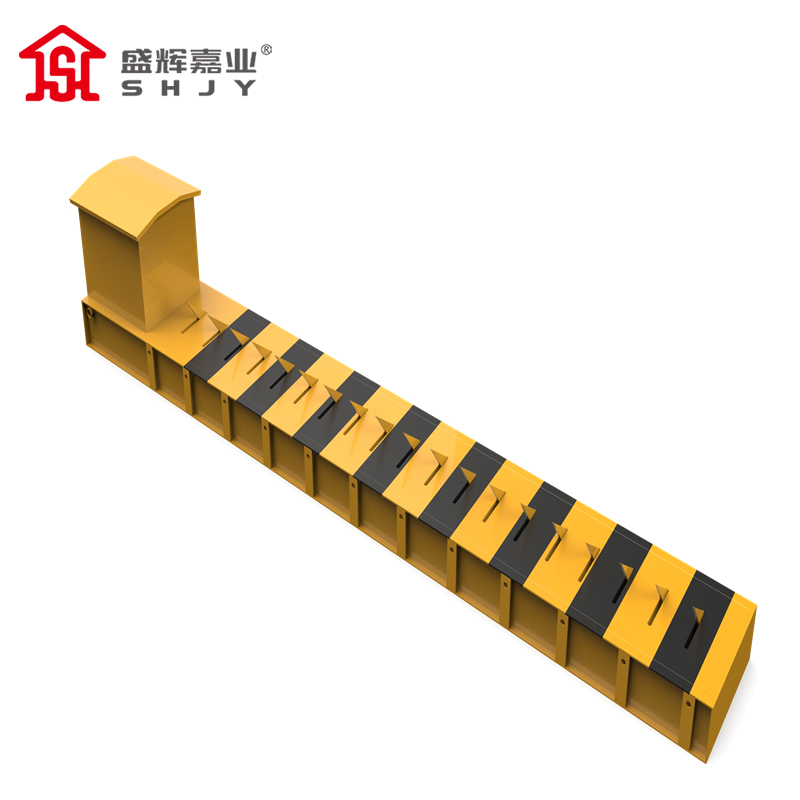 盛辉嘉业电动破胎阻车器 升降道刺路障 减速带地埋式破胎挡车器单向定制每米 电动升降地刺破胎器